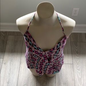 Haulter Top. Multicolor lightweight top.